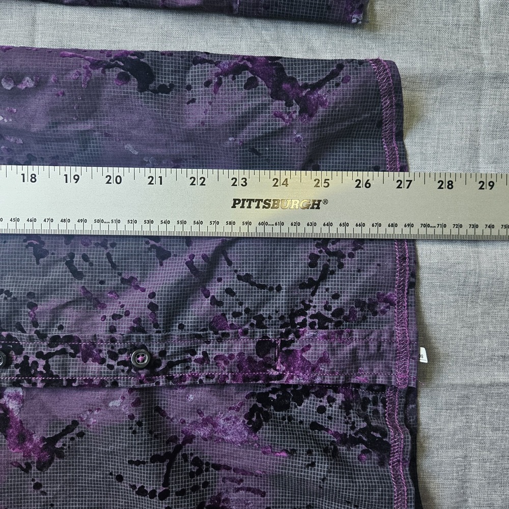 Georg Roth Mens Small Black & Purple Floral Long Sleeve Shirt Designer - Picture 10 of 16